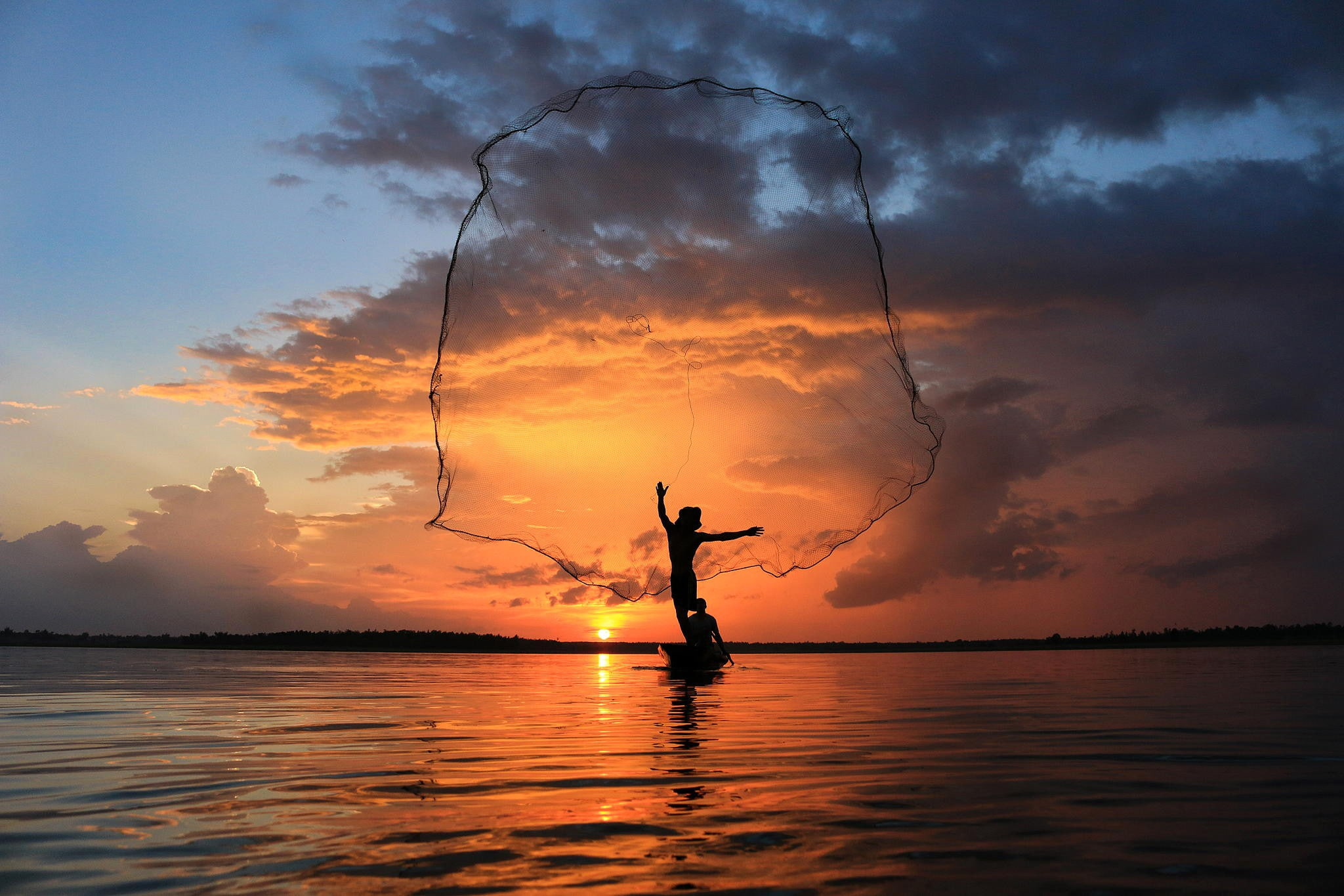 Fishing net usage